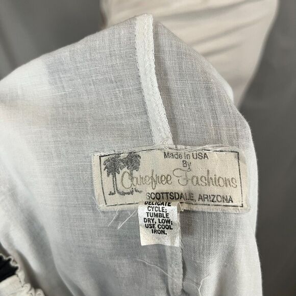 Vintage Carefree Fashions A-Line Skirt Womens Black White Rockabilly Cottagecore - Picture 5 of 6